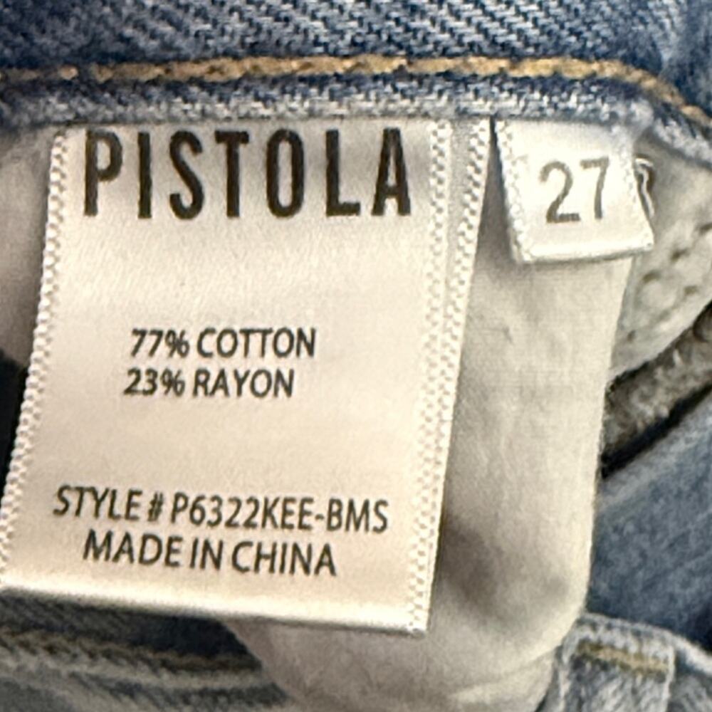 Pistola light wash Cassie straight leg button fly jeans size 27 - Picture 7 of 9